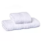 Breeze 100% Egyptian Cotton Face Towel 12/Pack |Size 13x13 | Weight 1.50 lbs./dz | Dobby Border | Color White