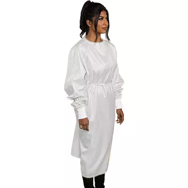 Microfiber Isolation Gown Wraparound Design LEVEL 3 - WHITE
