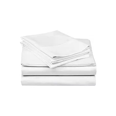 Thomaston Mills USA T180 Hospitality Cotton - Poly Luxury Percale Fitted Sheet White