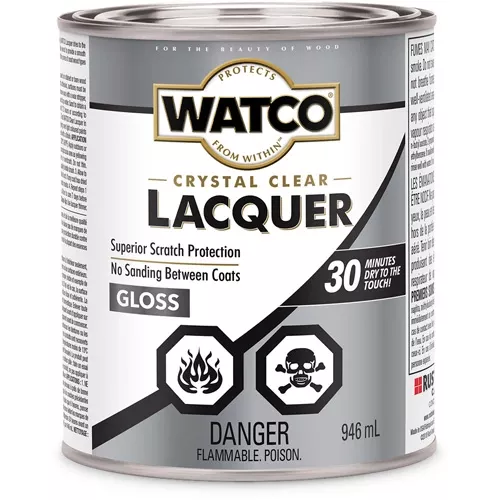 Rust-Oleum Watco® Lacquer Clear Wood Finish, Can, 946 ml, 946 ml, Gloss