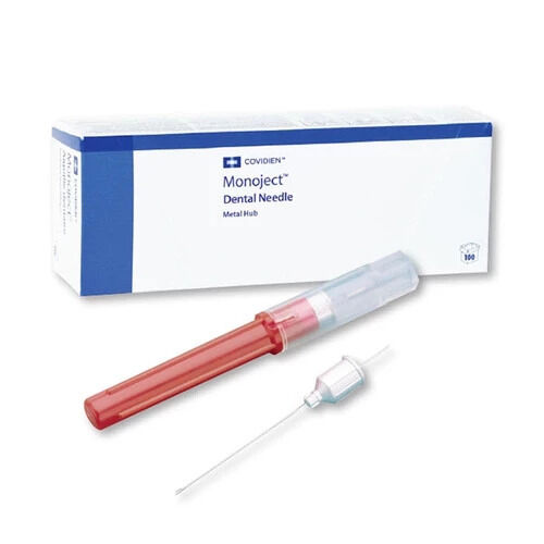 Monoject Dental Needle 27G Long Metal 100/box Linen Plus Canada