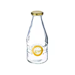 Kilner 568 ml Glass Milk Bottle, Clear