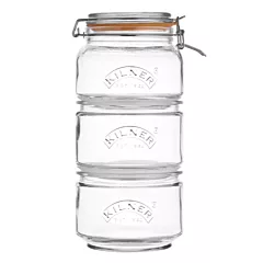 Kilner 0.9 Litre Stackable Storage Jar Set, 3 /Pack