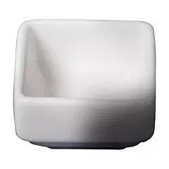 Cameo 2 Oz Dish, Square Ceramic White 12 /Case