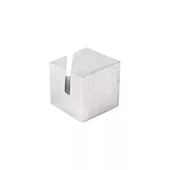 American metalcraft angled-cut square hammered aluminum card