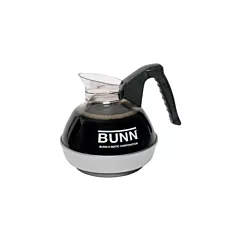 Bunn 64 Oz Easy Pour Coffee Decanter with Stainless Steel Bottom, Black Handle 3 /Pack