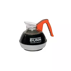 Bunn 64 Oz Easy Pour Coffee Decanter with Stainless Steel Bottom, Orange Handle