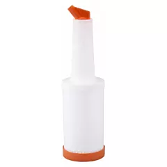 Winco 1 Qt Liquor & Juice Pour Bottle, Orange