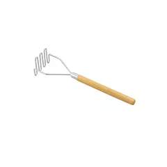 Browne nickel plated masher w/ wood handle, 23