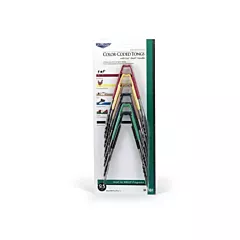 Vollrath Multi-Coloured Scalloped Tongs, 9.5