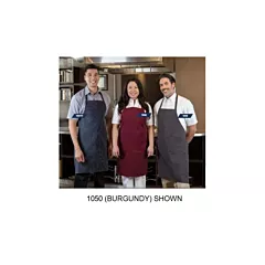 Premium Uniforms Standard Bib Apron with No Pockets, White