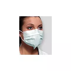 Crosstex SecureFit Isofluid Earloop Mask, Level 1, Blue, 50/box
