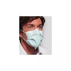 Crosstex SecureFit Procedural Earloop Mask, Level 2, Blue, 50/box