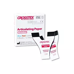 Crosstex (108-TPH) Articulating Paper Horse Shoe Red/Blue 72/Box