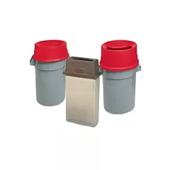 San Jamar KatchAll Flatware Retriever Round, Red, 20 Gal - 7