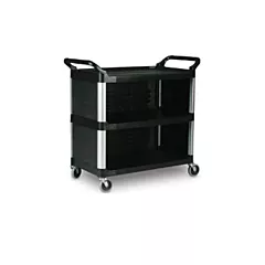 Rubbermaid utility cart avec enclosed end panels on 3 sides