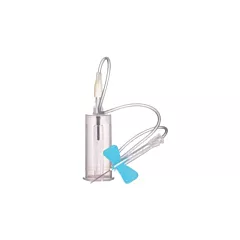 Safety Blood Collection Needle w/Pre-attached Holder 21G x 0.75” with 12” tubing