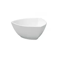 Oneida bright white porcelain triangle bowl, white, 8