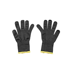 TableCraft Cut Resistant Glove with Yellow Cuff, Black, Small