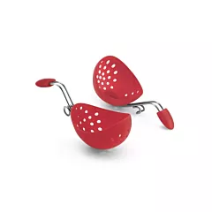 Browne silicone egg poacher, red, set of 2 set of 2/set - 74
