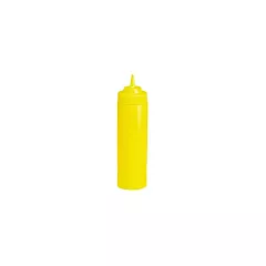 TableCraft 12 Oz Wide Mouth Squeeze Bottle, Yellow