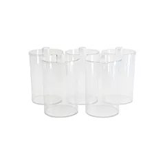 Sundry Jars Plastic Unlabeled Clear 5/Set