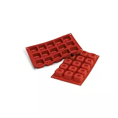 Eurodib silikomart square savarin mold, 1.5 oz - sf081 3478/