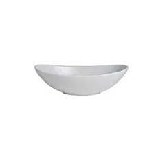 Steelite Varick Cafe Porcelain Oval Bowl, White, 28 oz - 690