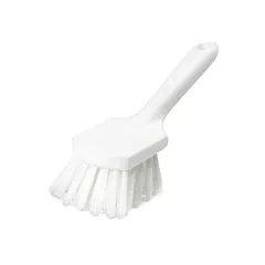 Carlisle Sparta Bent Handle Utility Scrub Brush, White, 8