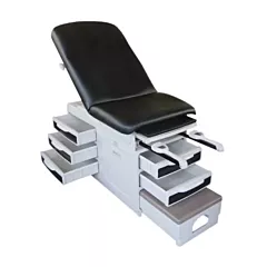 MedLife Manual Exam Table, Black Upholstery 
