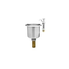 T&s dipperwell faucet w/ drain, stainless steel - b-2282-01-