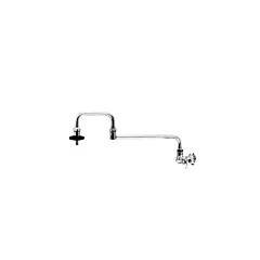 T&S Pot Filler Faucet, Splash Mount, Double Jointed, 18