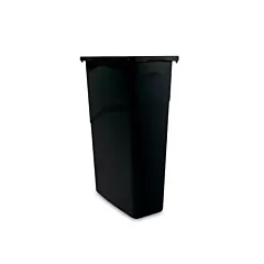 Rubbermaid Slim Jim Waste Container w/Venting Channels, Blac