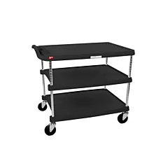 Metro myCart 3 Shelf Utility Cart, Black, 27 11/16
