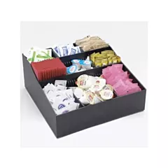 Cal-Mil Condiment Organizer with 9 Compartments, Black, 12
