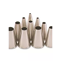 Browne stainless steel pastry tube plain, size 6, 13mm - 571