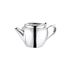 Browne Stainless Steel Teapots Stackable w/ Strainers, 32 oz