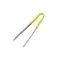 Browne Color-Coded One-Piece Tongs, Yellow, 12