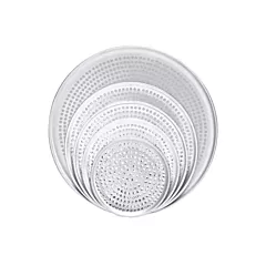 Browne pizza tray, perforated aluminum, 9