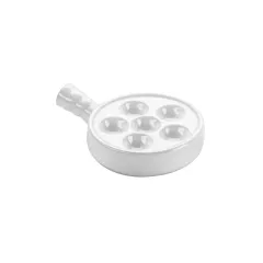 Browne Escargot Plate w/ Handle, 1.8