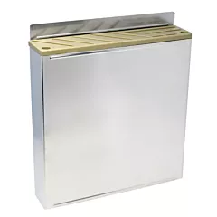 Nella Stainless Steel Knife Rack with Tan Plastic Insert, 12” x 2.5” x 12.25”