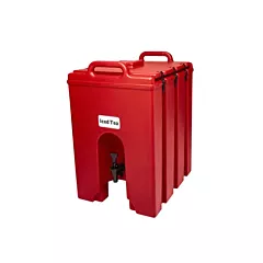 Cambro Camtainer Insulated Beverage Container, Hot Red, 11.7