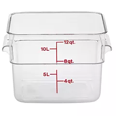 Cambro 12SFSCW135, 12 Qt Square Food Storage Container, Clear