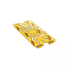 Cambro high heart drain shelf, amber, 1/6 size - 60hpd150 (r