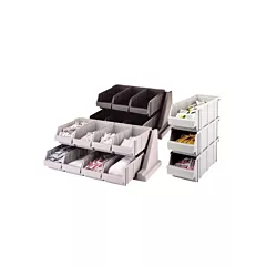 Cambro Versa Line Combined Pack Bin & Rack w/ 8 Bins, Speckl