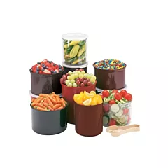 Cambro crock, w/ couvercle, reddish brown, 1.2qt - 025/cp12195