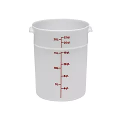 Cambro Round Container, Poly White, 22 qt - 22148 025/22148
