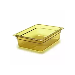 Cambro high heat h-pan, amber, 1/2 size 4
