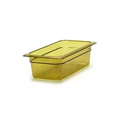 Cambro high heat h-pan, amber, 1/3 size 4