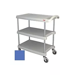 Metro mycart series polymer utility cart 3-shelf, blue, 16